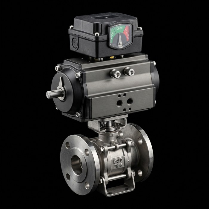 Actionneur pneumatique quart de tour sur vanne